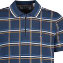 Original Penguin 1/4 Zip Retro Plaid Polo Shirt SS