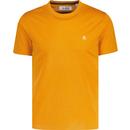 original penguin mens embroidered logo plain crew neck tshirt butterscotch yellow