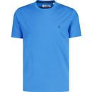 original penguin mens embroidered logo plain crew neck tshirt ibiza blue