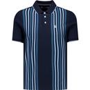 original penguin mens vertical stripes jacquard knitted polo tshirt dark sapphire
