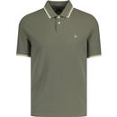 original penguin mens mod tipped sticker pete polo tshirt dusty olive