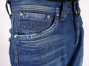 Cash PEPE Retro Indigo Crease Slim Leg Indie Jeans