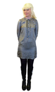Pei PEPE Retro 60s Snowflake Mod Silk Shift Dress