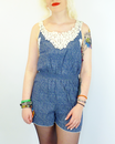 Rochester PEPE Retro 60s Floral Crochet Playsuit