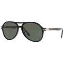 PERSOL Men's Retro 70s Aviator Sunglasses in Black