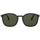 PERSOL Men's Retro 70s Wayfarer Sunglasses (Black)
