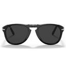 Persol Steve McQueen 714SM Polarised Foldable Sunglasses in Black with grey lens