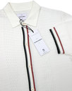Harcourt PETER WERTH 60s Mod Tipped Polo Cardigan 