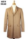 Cropley PETER WERTH Mod Made in England Camel Coat
