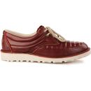 pod heritage mens lennox leather lace up shoes red