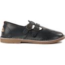 pod originals womens marley leather flat mary jane shoes navy