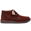 Pod Original Rowan Chocolate Suede Quilted Boots 