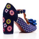Adore Me POETIC LICENCE 60s Floral Heels Navy