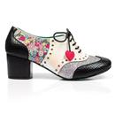 Clara Bow POETIC LICENCE Mod Brogue Heels in Black