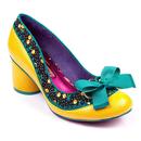 Mitzi IRREGULAR CHOICE Vintage Cherry Heels Yellow