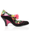 School's Out POETIC LICENCE Retro Floral Dot Heels