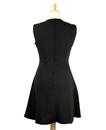 Lyla Retro 1960s Mod Circle Pocket Dress in Black