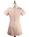Sally Retro 1960s Mod Texture Dress in Blush Peach