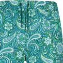 Itchycoo Pretty Green Retro Paisley Swim Shorts 