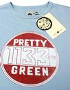 PRETTY GREEN Retro Mod Vintage Badge Print Tee 