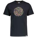 Pretty Green 15th Anniversary Paisley Logo T-shirt in Black