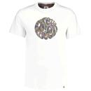 Pretty Green 15th Anniversary Paisley Logo T-shirt in White