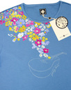 Acoustic PRETTY GREEN 60s Retro Floral Guitar Tee