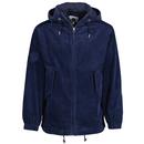 Pretty Green Acquiesce Cord Hooded Jacket in Navy G23Q3MUOUT678