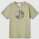 Pretty Green Men's Aquarelle Applique Logo Tee in Green