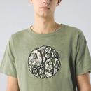 Aquarelle Pretty Green Paisley Applique Logo Tee G