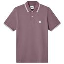 Pretty Green Barton Tipped Pique Polo Shirt in Purple