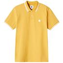 Pretty Green Barton Tipped Pique Polo Shirt in Yellow C21Q3MUPOL687