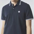 Barton Pretty Green Mod Twin Tipped Pique Polo N