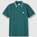 Pretty Green Barton Tipped Polo Shirt in Teal C21Q3MUPOL687