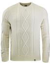 Starboard PRETTY GREEN Cable Knit Fisherman Jumper