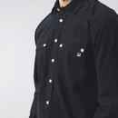 Campbell Pretty Green Retro Black Cord L/S Shirt 