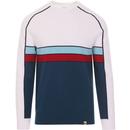 PRETTY GREEN Retro Contrast Panel Knitted Jumper W