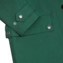 PRETTY GREEN Mod Contrast Trim Hooded Jacket GREEN