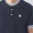 Cressa Pretty Green Tipped Pique Grandad Shirt N