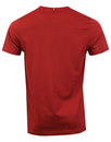 PRETTY GREEN Men's Retro Mod Crew Neck T-Shirt RED