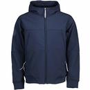 Pretty Green Cyclone Retro Soft Shell Hooded Jacket in Navy