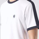 Denton Pretty Green Sleeve Tape Retro Ringer Tee W