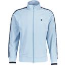 Eclipse Pretty Green Paisley Taped Sleeve Funnel Neck Track Top in Light Blue