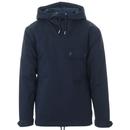 Pretty Green Forrest Retro Indie Military Overhead Smock Jacket in Navy