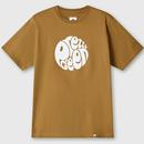 Gillespie Pretty Green Logo T-shirt in Khaki Flat Shot