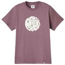 Pretty Green Gillespie Retro Signature Logo T-shirt in Purple