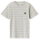 Pretty Green Griggs Textured Stripe T-shirt in Stone G24Q2MUJER223