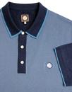 PRETTY GREEN Mod Contrast Panel Knitted Polo Bl