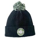 Pretty Green Live Forever Bobble Hat in Black/Green