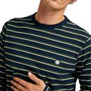 PRETTY GREEN Retro Long Sleeve Stripe T-Shirt N